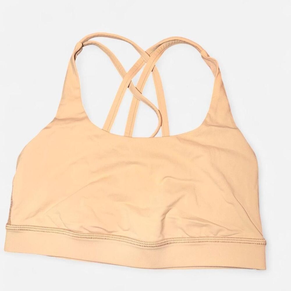 Lululemon Women's Tan and Orange Bra